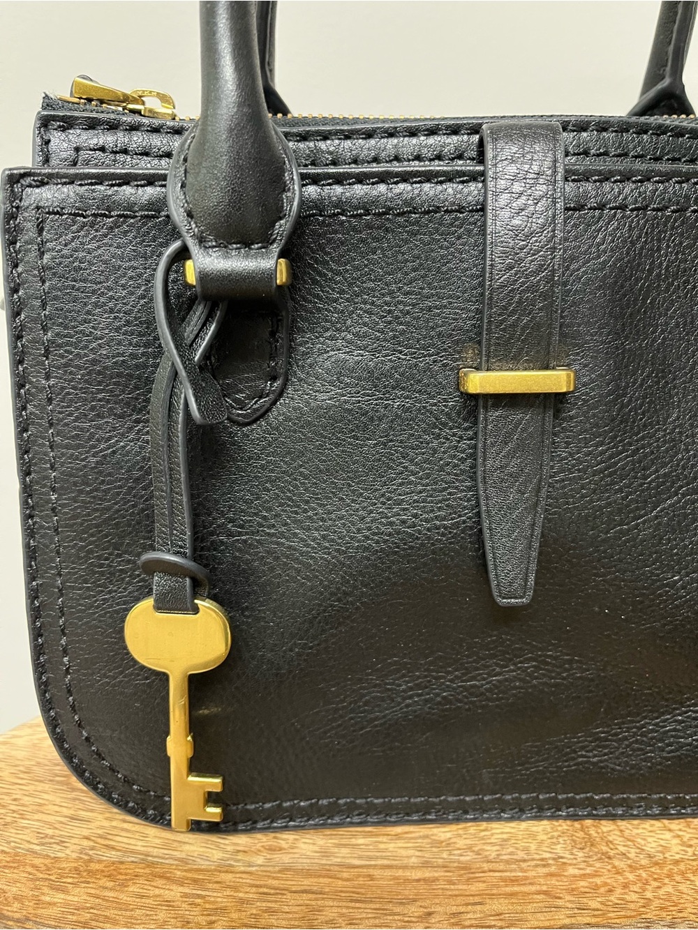 Fossil Ryder Mini Satchel in Black Pebbled Leather - Picture 8 of 14